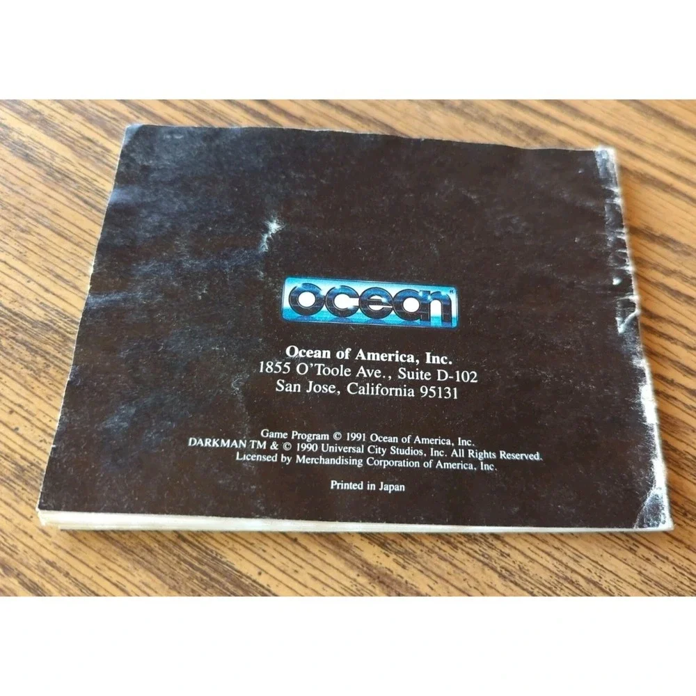 Original Vintage NES Nintendo Darkman Instruction Booklet ONLY!
